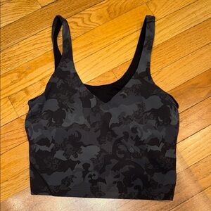 Lululemon Athletica Black Camouflage Tank Top